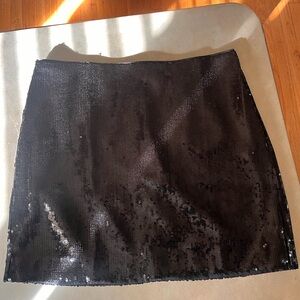 J. Crew Factory Black Sequin Mini Skirt